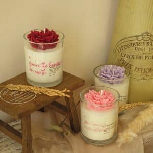 Mothers day Carnation candle